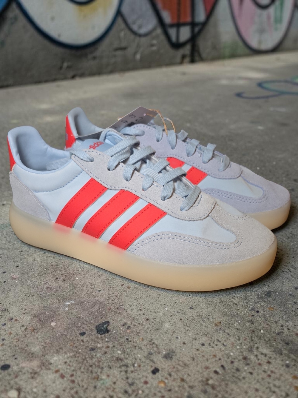 adidas Light Blue & Red Retro Court Sneakers (SEE DESCRIPTION)